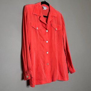 Rabbit Petite Button Down Blouse Made In USA Size 2‎